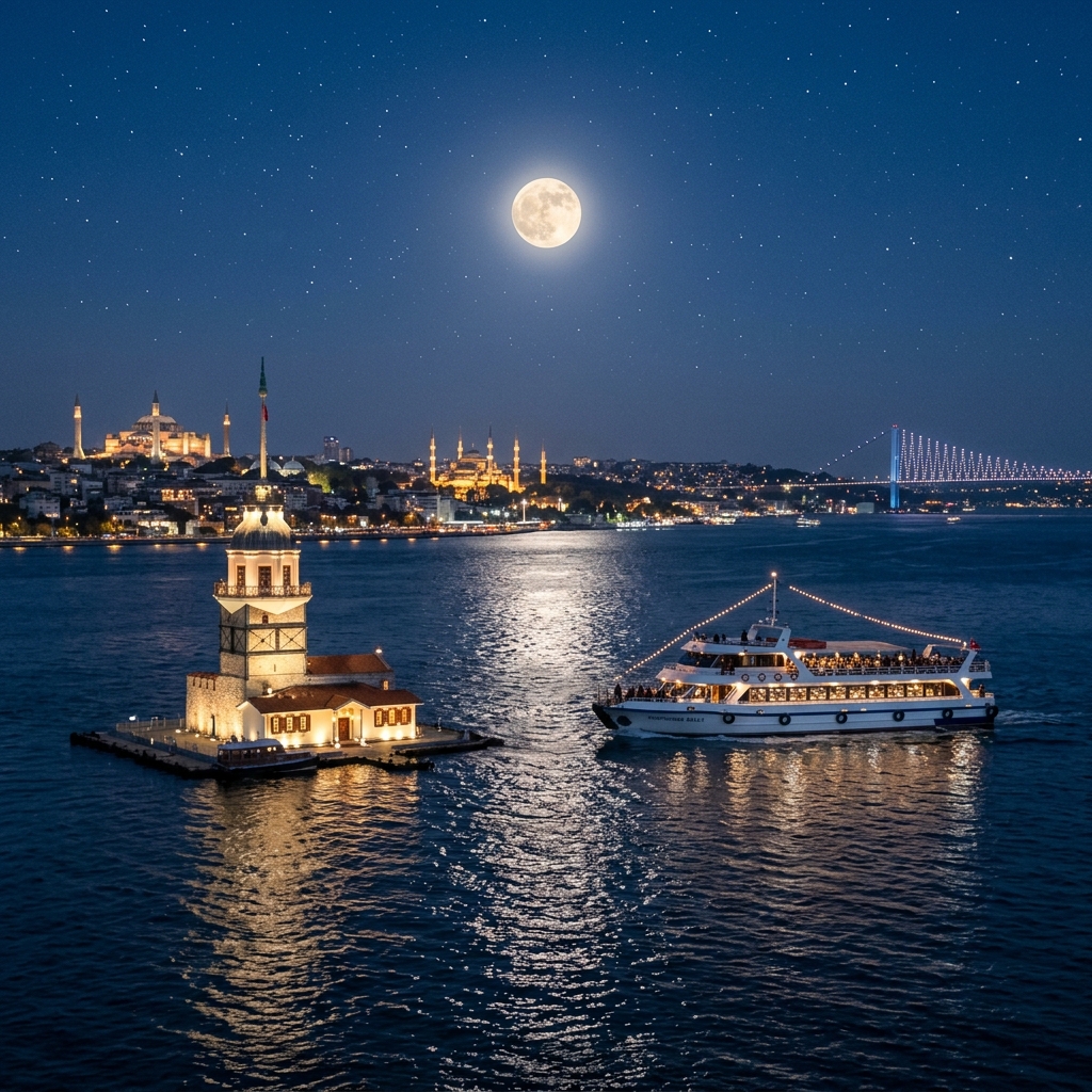 Bosphorus Sunset Cruise with Live Guide and Drinks
