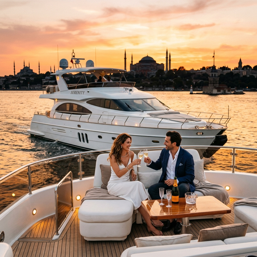 Bosphorus Private Yacht Cruise with Snacks