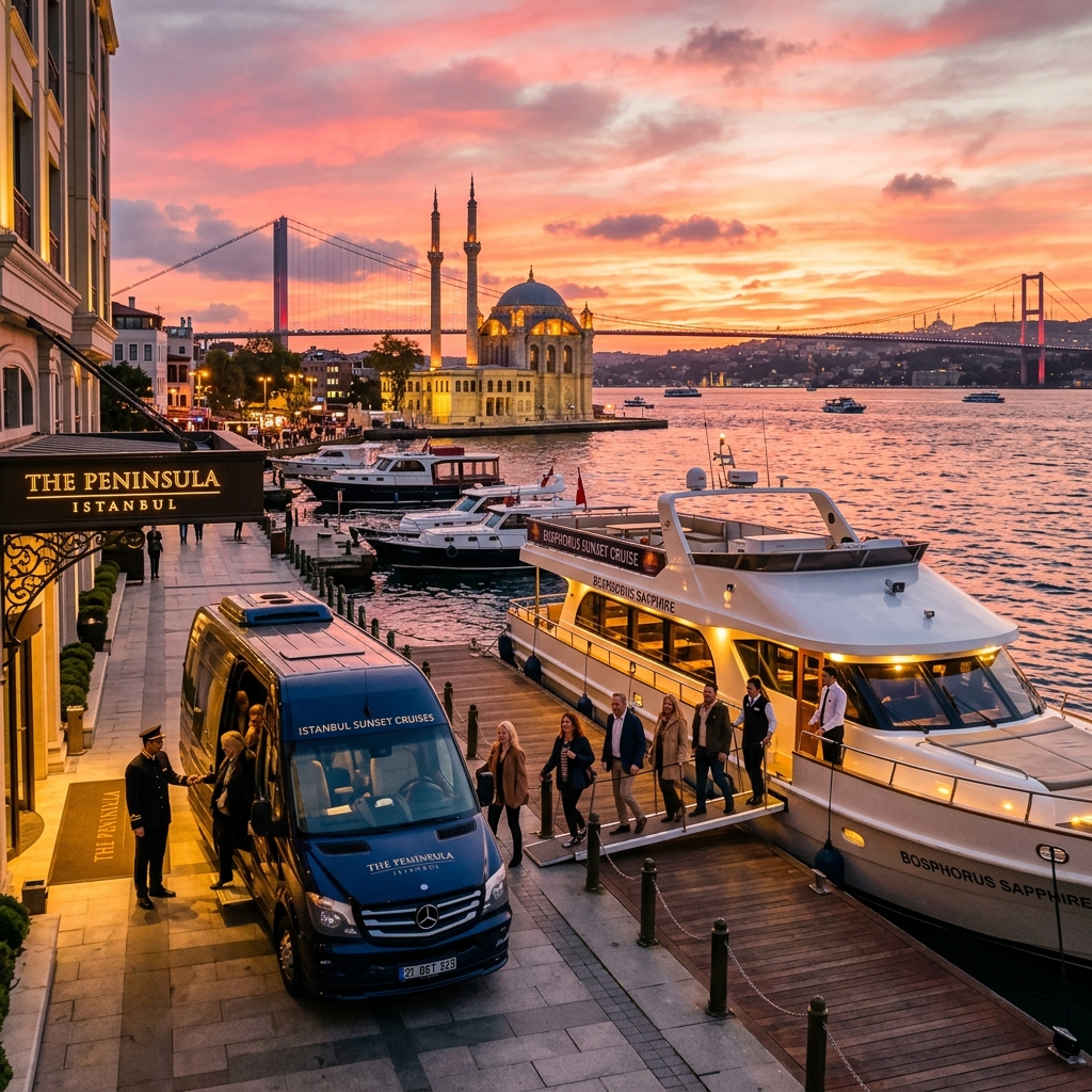 Bosphorus Sunset Yacht Cruise with Transfers